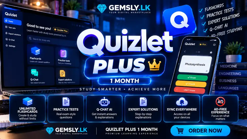 Quizlet Plus Unlimited 30 Days full warranty