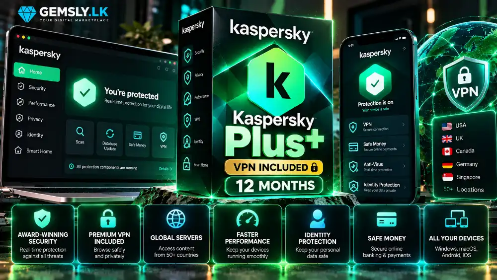 Kaspersky Plus+ VPN 12 Months (300-day warranty)