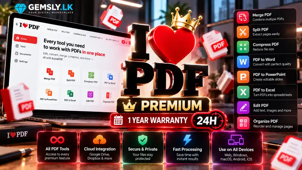 iLovePdf Premium 1 Year warranty 24H