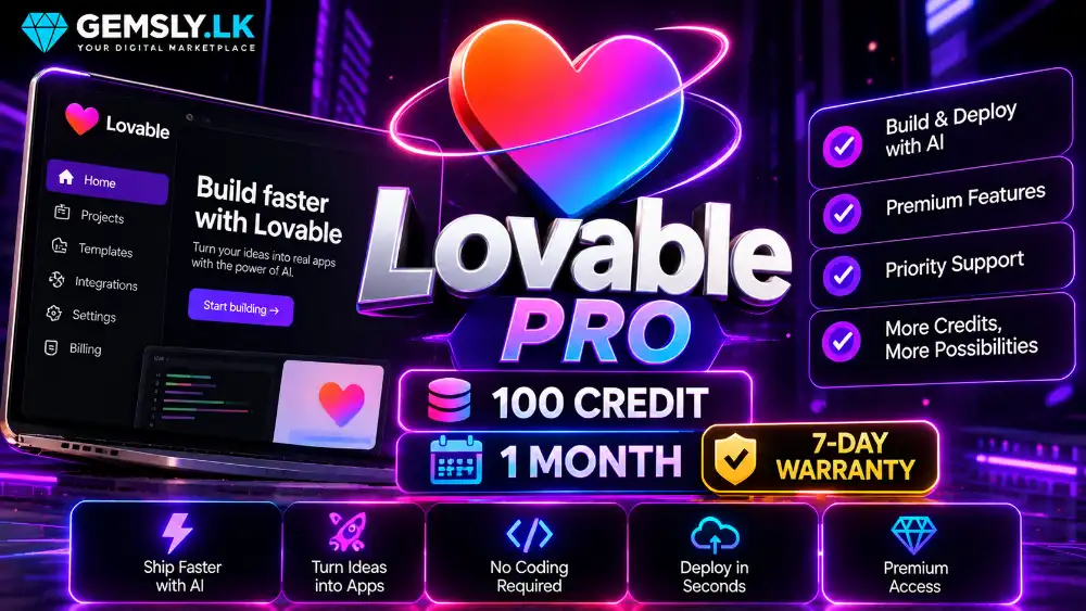 Lovable AI Pro 1 month warranty 10 Days💚