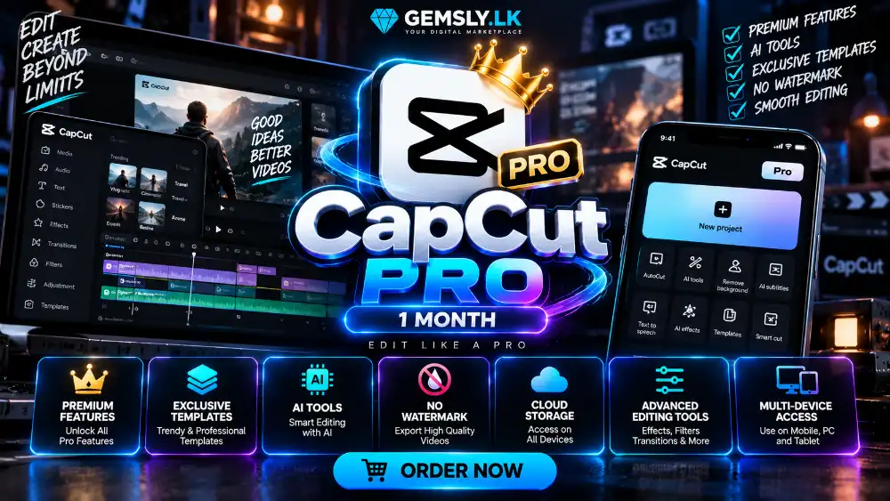Capcut Pro Personal 2 Devices - (28D warranty)